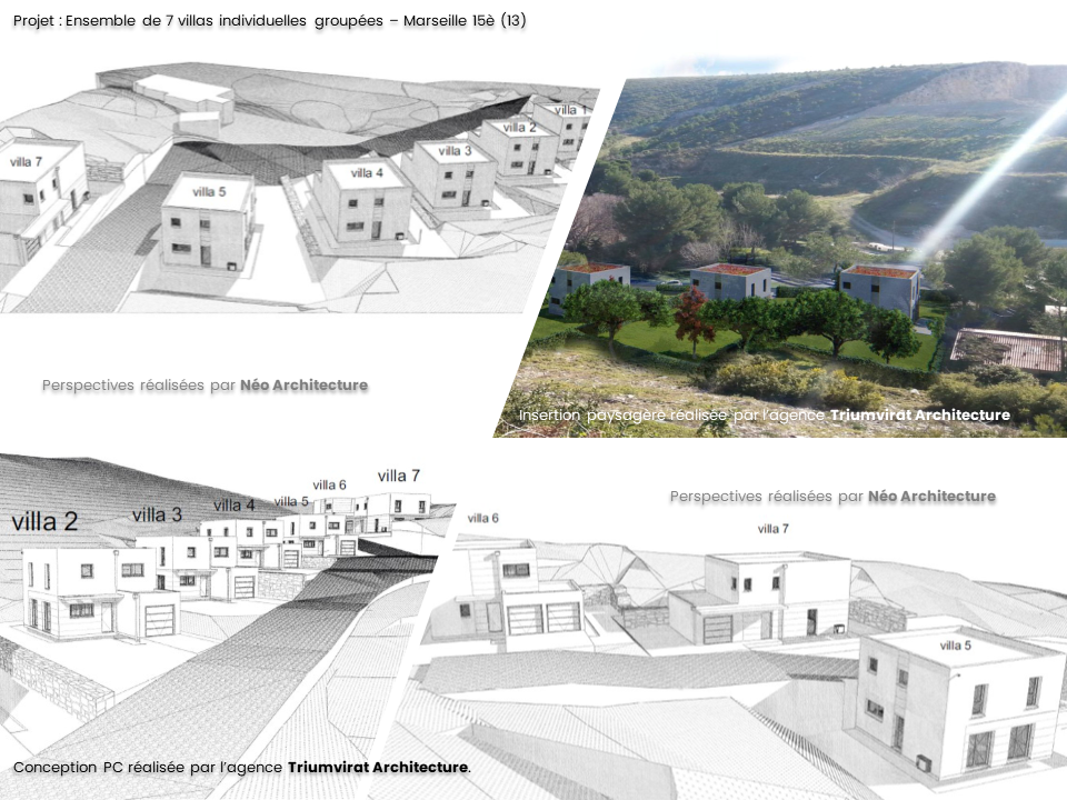 Ensemble de 7 villas individuelles groupées